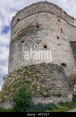 The Tower of Stephen Bathory on the Old Town of Kamianets-Podilskyi city in Khmelnytskyi Oblast of western Ukraine Stock Photo