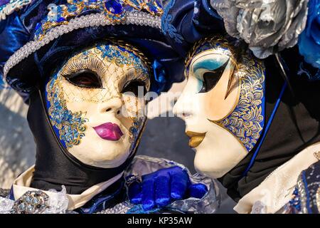 Masks at the Venice Carnival in St. Mark´s Square, Italy
