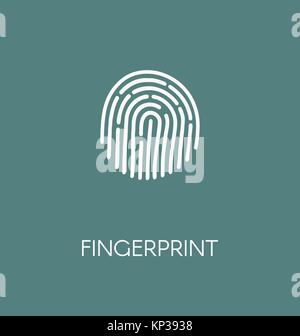 Fingerprint icon vector illustration. Stock Vector