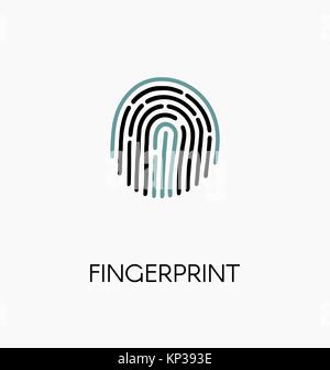 Fingerprint icon vector illustration. Stock Vector