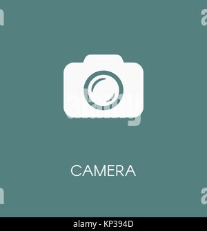 Camera / photocamera icon simple flat vector illustration. Stock Vector