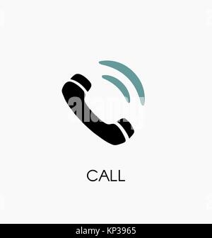 Phone call  icon vector illustration. Telephone symbol. Stock Vector