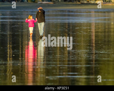 Walking along Pacific Rim National Park, Canada Stock Photo