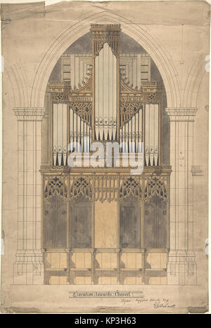 Elevation towards Chancel, Organ, Coggeshall Church, Essex (Church of St. Peter-ad-Vincula) MET DP805682 363652 Stock Photo