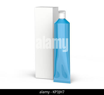 Download Blank toothpaste mockup, stand paste tube with paper box ... Yellowimages Mockups