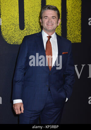 John Michael Higgins attends the premiere of Universal Pictures' 'Pitch Perfect 3' at Dolby Theatre on December 12, 2017 in Hollywood, California Stock Photo