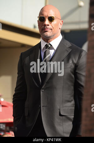 Los Angeles, USA. 13th Dec, 2017. Dwayne Johnson 26 star, Dwayne Johnson honored with a star on the Hollywood Walk of fame in Los Angeles. December 13, 2017. Credit: Tsuni/USA/Alamy Live News Stock Photo