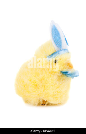 easter chick with bunny ears Stock Photo
