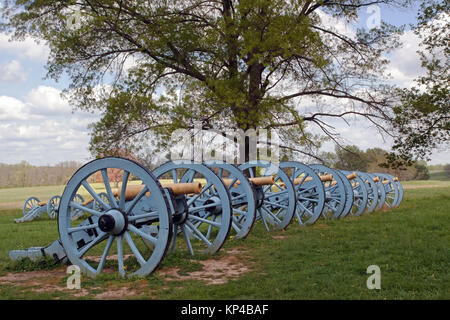 Revolutionary War cannons on display at Valley Forge National Historical Park,Pennsylvania,USA. Stock Photo