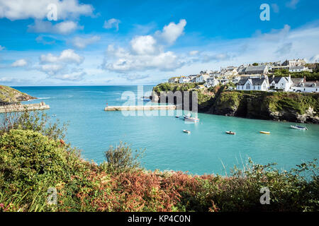 old fishing village / Port Isaac, the little village on the sea in Cornwall Stock Photo