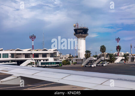 MONASTIR, TUNISIA, AFRICA - October 05, 2017. Habib Bourguiba International airport in Monastir. It is one of the largest charter airports in Tunisia. Stock Photo