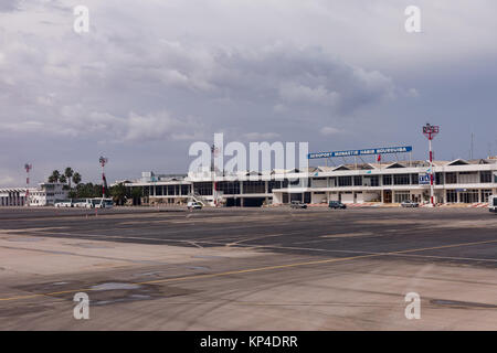 MONASTIR, TUNISIA, AFRICA - October 05, 2017. Habib Bourguiba International airport in Monastir. It is one of the largest charter airports in Tunisia. Stock Photo