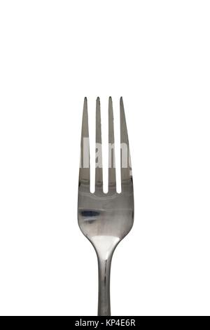 close up shot of a fork isolated on white Stock Photo
