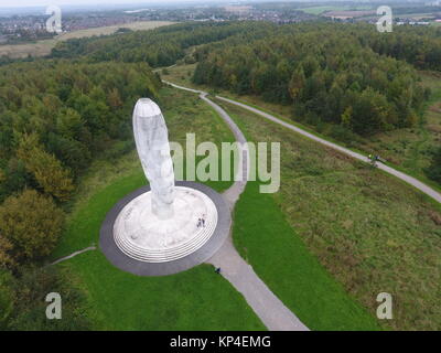 Aerial photograph of Dream statue, England Stock Photo