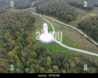 Aerial photograph of Dream statue, England Stock Photo