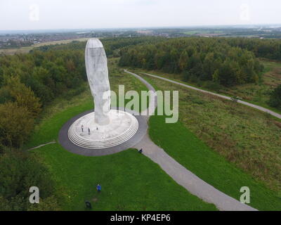 Aerial photograph of Dream statue, England Stock Photo