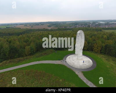 Aerial photograph of Dream statue, England Stock Photo