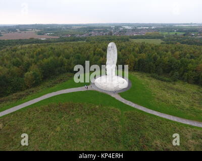 Aerial photograph of Dream statue, England Stock Photo