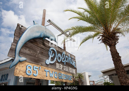 Historic sponge docks in Tarpon Springs, Florida Stock Photo