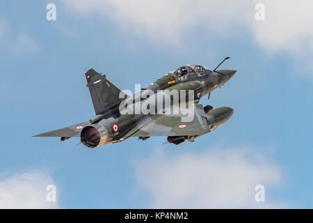 France Air Force MIRAGE 2000D in flight. Photographed at the  “Blue-Flag” 2017, an international aerial training exercise hosted by the Israeli Air Fo Stock Photo