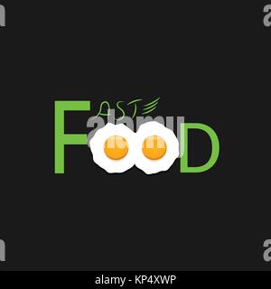 Fast food emblem Stock Vector