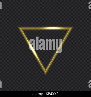Golden fire triangular Stock Vector