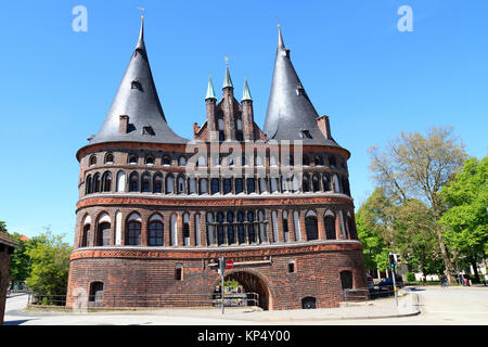 Das Holstentor in Lübeck Stock Photo