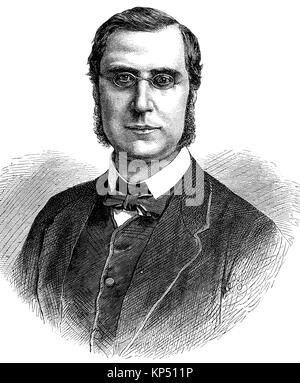 Olivier Emile Ollivier, 2 July 1825 - 20 August 1913, was a French statesman, French Minister of Justice and Grand Sealkeeper, France 1870, time of the Franco-Prussian War or Franco-German War, Deutsch-Franzoesischer Krieg, 1870 - 1871, digital improved reproduction of an original woodcut from 1871 Stock Photo