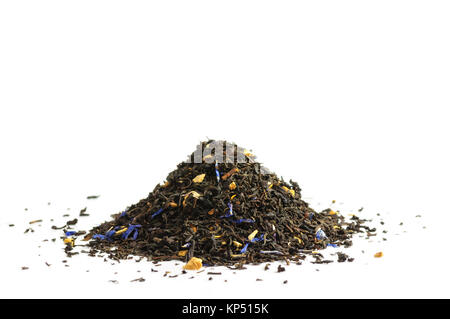 Scented tea on white Stock Photo