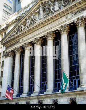 May 1982,New York,NYSE,Stock Exchange building facade,Broad street,financial district,lower Manhattan,New york City,NY,NYC,USA, Stock Photo