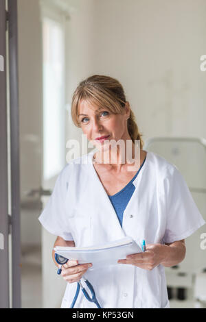 Portrait of female doctor. Stock Photo
