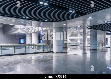 interior view of modern architecture in Shanghai of China. Stock Photo