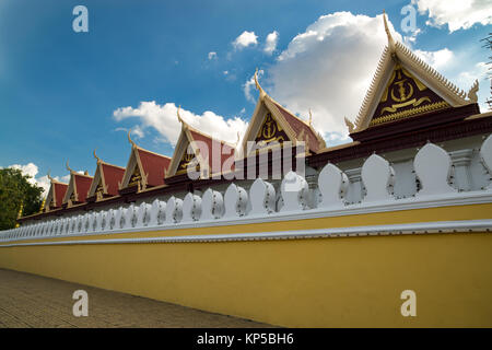 Phnom Penh tourist attraction and famouse landmark - Royal Palace, Cambodia Stock Photo