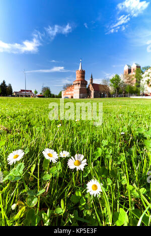 marienkirche and mitteltorturm in prenzlau Stock Photo