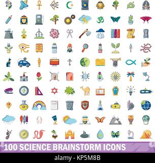 100 brainstorm icons set, cartoon style Stock Vector Image & Art - Alamy