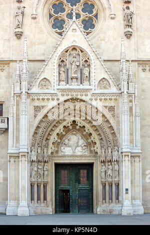 Detail of the Cathedral in Zagreb, Croatia Stock Photo