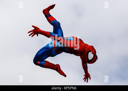 a zombie spider - man jumping over buildings, 8 k, | Stable Diffusion