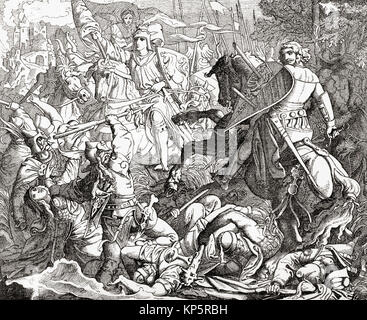 Otto I the Great, King of East Francia at the Battle of Lechfeld, 10 ...