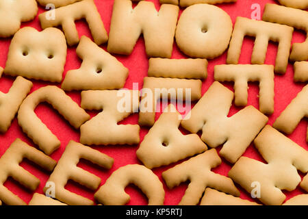 Mixed cookie word Stock Photo