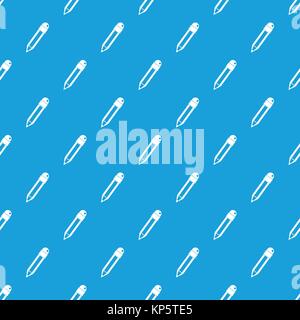 Pencil with eraser pattern seamless blue Stock Vector