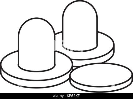 Air hockey design Stock Vector