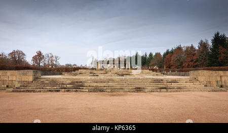 ORADOUR SUR GLANE, FRANCE - December 03, 2017 : view of the memorial of the martyrs showing many objects that belonged to the victims of the massacre  Stock Photo