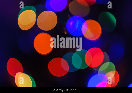 Christmas abstract blurred background. Multi-colored lights. Unfocused image Stock Photo
