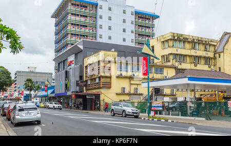 Victoria Parade, Suva, capital city Fiji, South pacific Stock Photo