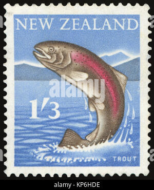 Postage stamp - New Zealand Stock Photo