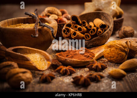 Baking ingredients and spices Stock Photo
