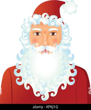 Santa Claus isolated on white background vector Illustration. Christmas. New year Stock Vector