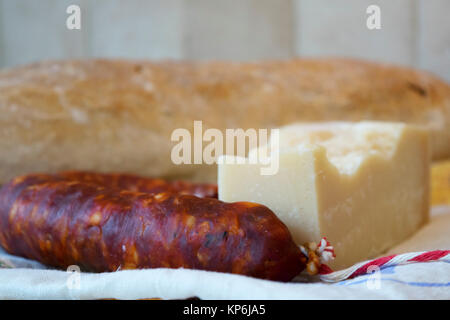 soppressata or typical calabrese salami Stock Photo