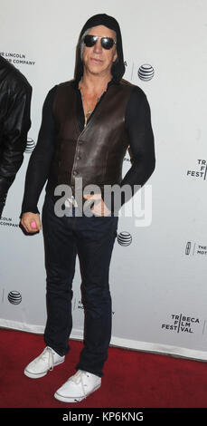 NEW YORK, NY - APRIL 19: Mickey Rourke attends the World Premiere Narrative: 'Ashby' during the 2015 Tribeca Film Festival at SVA Theatre 1 on April 19, 2015 in New York City.   People:  Mickey Rourke Stock Photo