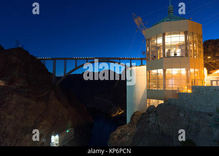 Mike O'Callaghanâ€“Pat Tillman Memorial Bridge Hoover Dam Nevada Arizona Stock Photo